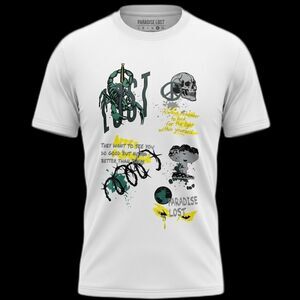 Paradise Lost Scorpion Skull Barbwire Graphic T-Shirt White XL NWOT Streetwear